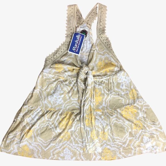 Free People NWT Sleeveless Blouse Size M Embroidered Straps - Picture 1 of 9